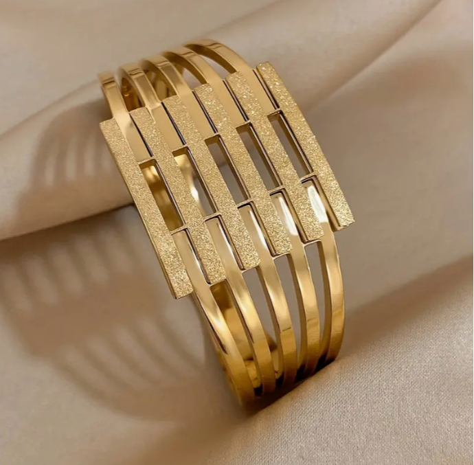 18K Gold-Plated Stainless Steel Layered Bracelet