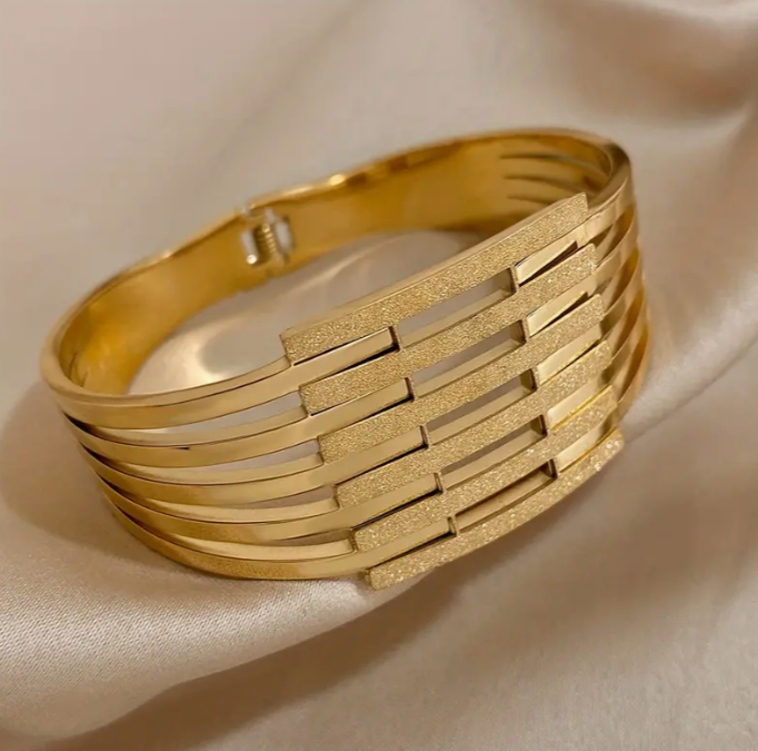 18K Gold-Plated Stainless Steel Layered Bracelet